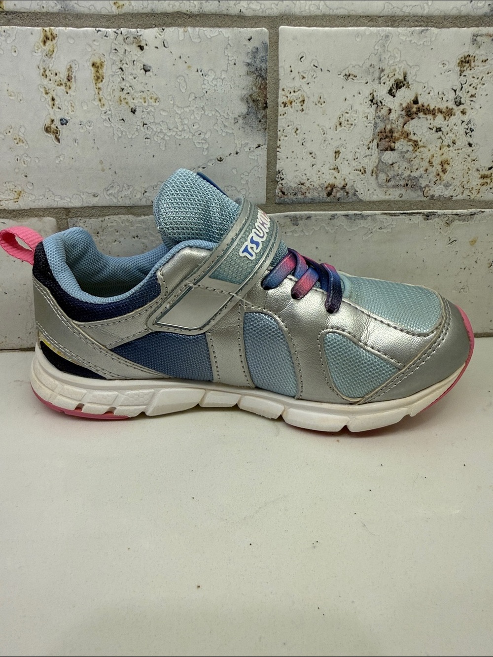 Tsukihoshi Silver Sky Sneakers Girls Size 11 Silver Pink Blue Athletic Shoes - Picture 4 of 12